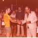 In un terzo scatto si vede invece Giusto premiato dal sindaco di Triggiano alla presenza dell'organizzatore Elio Di Summa (al centro). Il suo esordio fu infatti dei migliori, tanto da valergli, nel 1973, il titolo di miglior calciatore del torneo, per il quale ricevette un orologio da polso